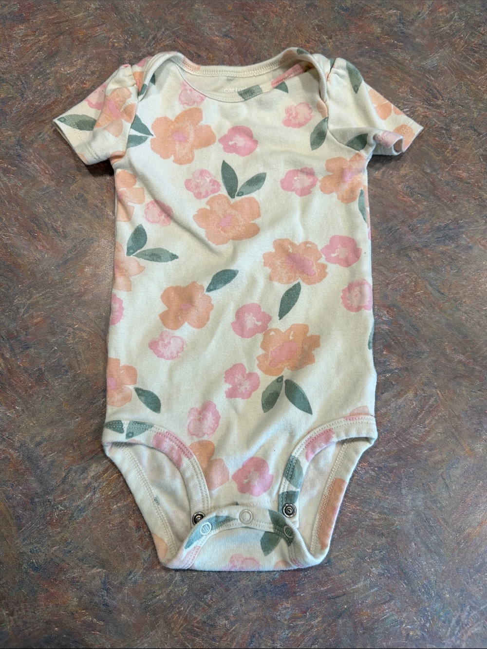 🤑EU Carter's Baby Cream Floral Onesie Bodysuit🤑